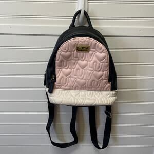 Betsey Johnson Quilted Heart and Luv Mini Backpack
